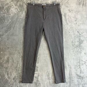 American Apparel Gray Easy Jeans Womens 2XL Stretchy High‎ Waisted High Rise